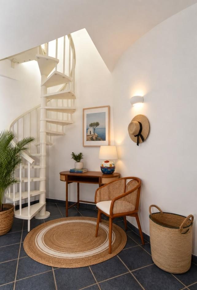 Spiral staircase entry